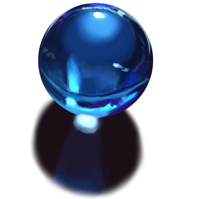 フォルダ整理してたら青いビー玉の画像あったから描いた。青いビー玉はきれいだ。
次描くときはもうちょっと観察しないと 