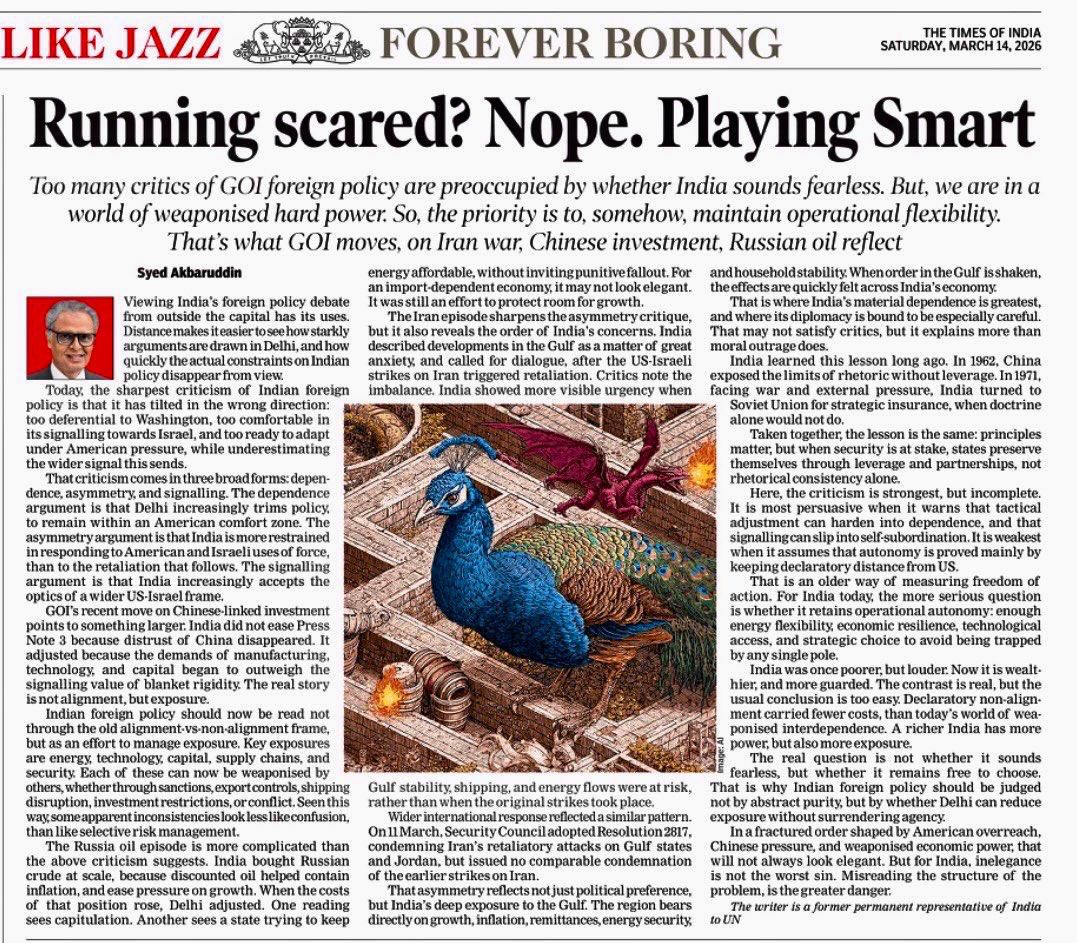 India's diplomacy today is not about slogans or grandstanding, it's about  safeguarding national interest in a complex world, cautiously,  strategically and effectively. @AkbaruddinIndia explains.