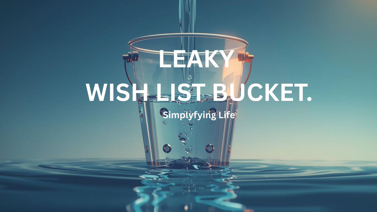 S_kotnala's tweet image. Rule of life:
No more than 7 wishes in the bucket.
Anything more → pressure
Anything less → peace
The Leaky Bucket Wish List theory.
sanjeevkotnala.com/why-leaky-buck…

#LifeHacks #Mindfulness #Osho #LifeBalance