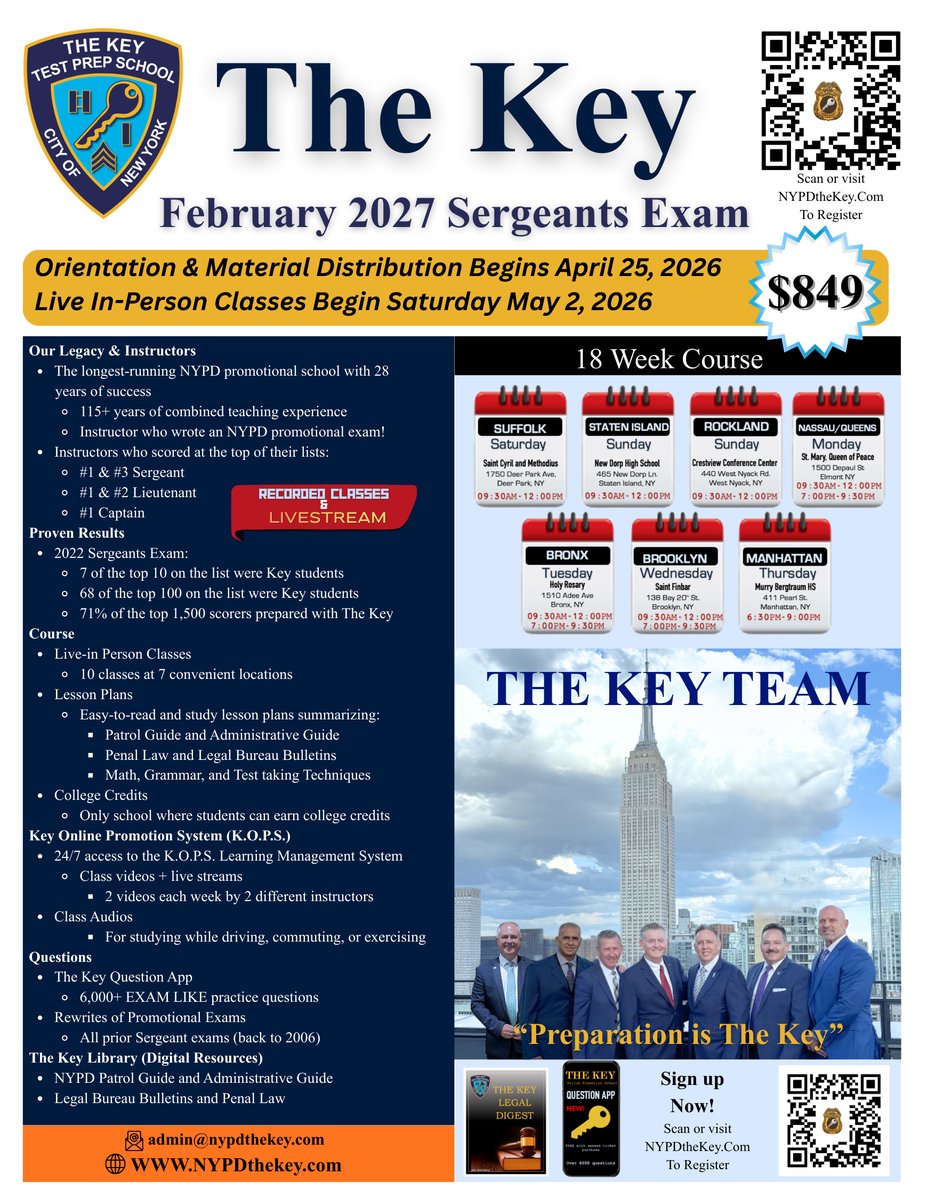 The 2027 Key Sergeant Course will begin April 25, 2026. Don’t wait, sign up today! 

thekeypromotionschoolshop.com/product-page/s…
