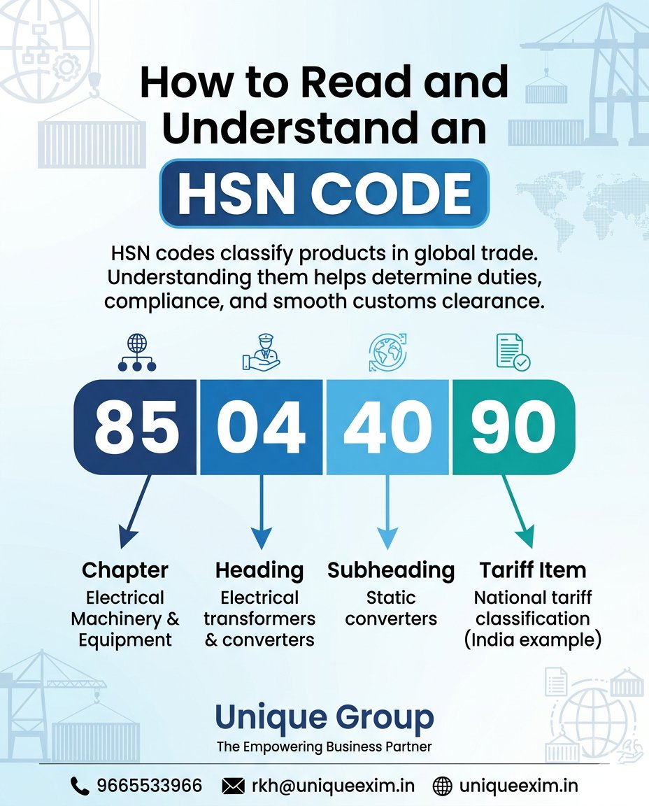 RameshH286365's tweet image. 🌍 Why is the HSN Code so important in Global Trade?

The HSN Code is more than just a number — it’s your product’s global identity in international trade.

#hsncode #importexport #globaltrade #internationaltrade #exportbusiness #importbusiness #dgft #tradecompliance #custom