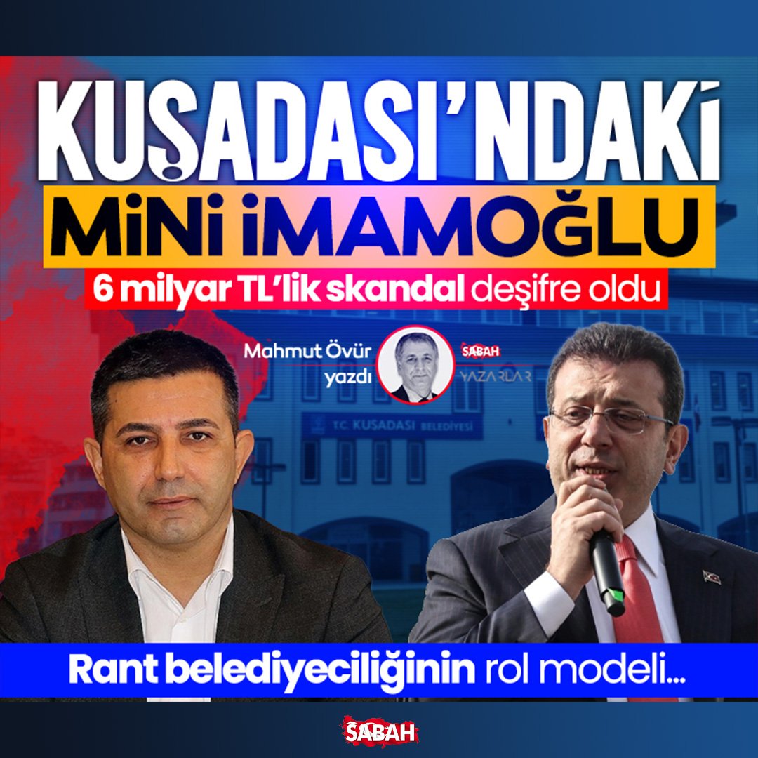 Kuşadası’ndaki mini Ekrem İmamoğlu

6 milyar TL’lik skandal deşifre oldu!

✍<a href="/mahmutovur/">Mahmut Övür</a> kaleme aldı

sabah.com.tr/trend/galeri/y…