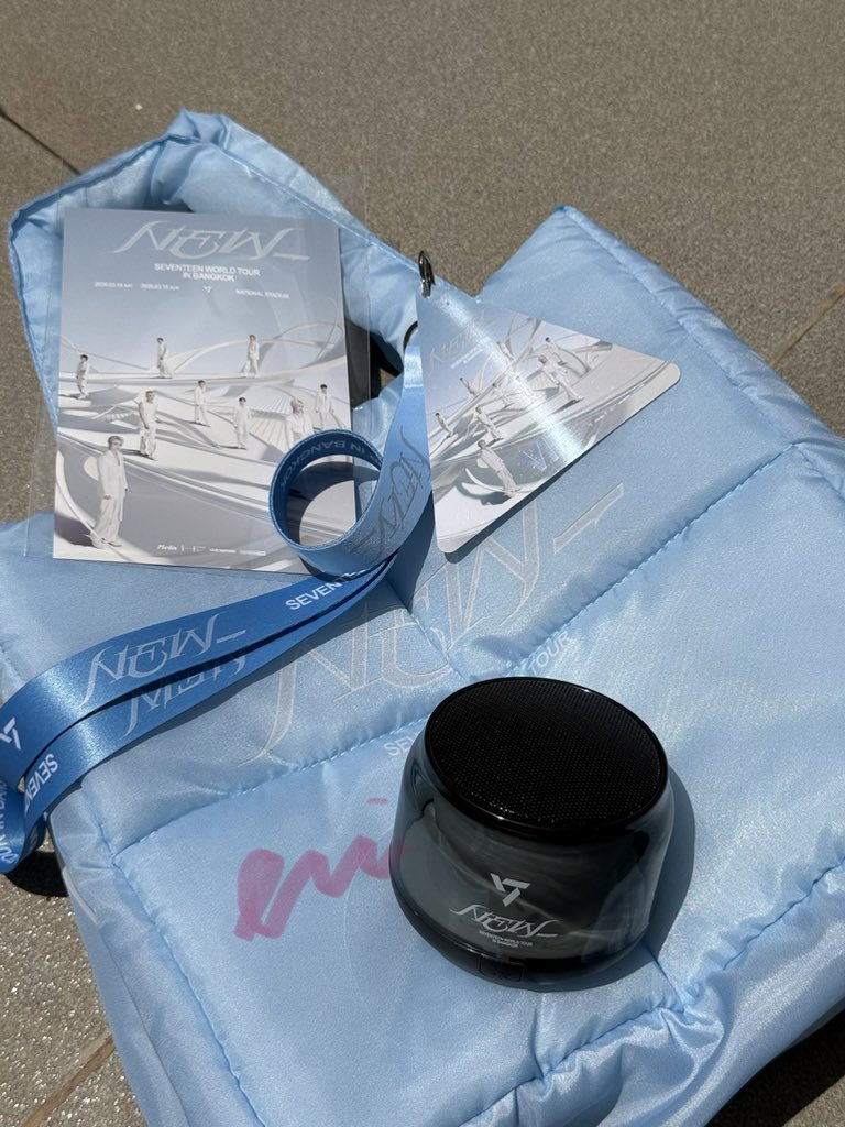 cute new_ tour fluffy bag, bluetooth speakers, postcard and