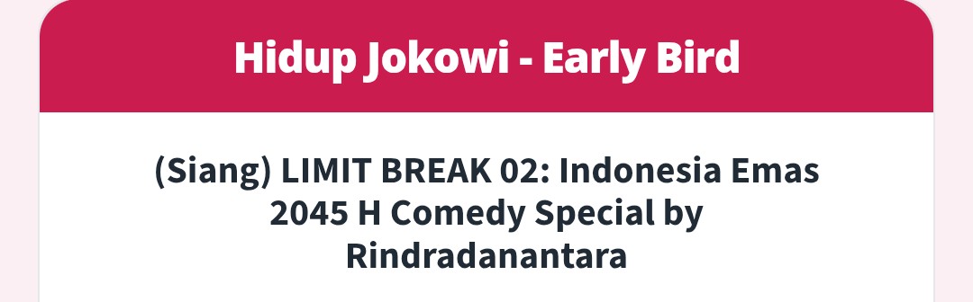 aryandaa's tweet photo. Tiket sudah diamankan @ponakannyaom @kemgelapan 
HIDUP JOKOWI!!! 🔥🔥🔥 https://t.co/rOBnv9dpi3