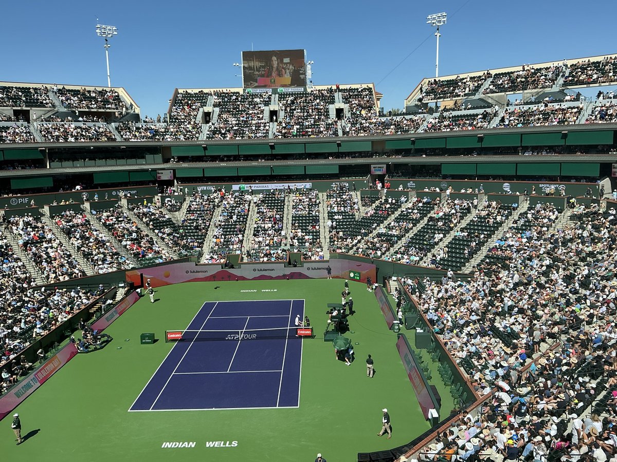 russellcfuller's tweet photo. Final weekend commentary from Indian Wells @BBCSounds 
Saturday at 2030 on Sports Extra 3 - Sinner v Zverev in the first men’s semi.
Sunday at 1800 on Sports Extra 2 - the women’s final between Sabalenka and Rybakina, with the men’s final following from 2100. https://t.co/UMIOOa7EIb