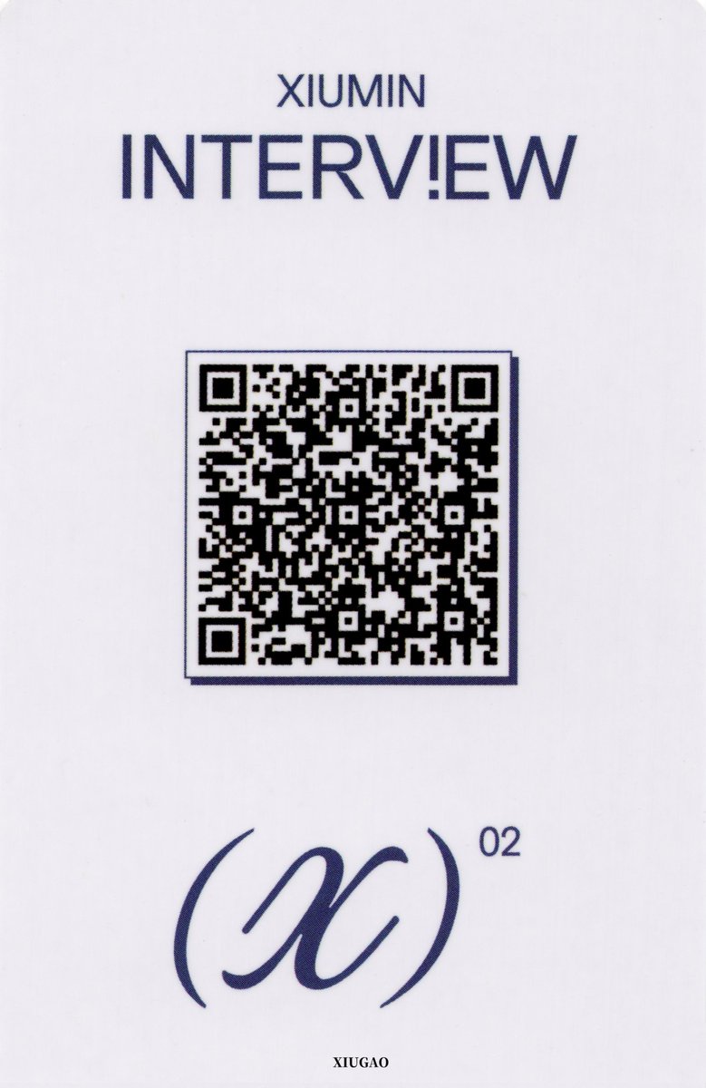 _XIUGAO's tweet photo. / XIUMIN 迷你二辑 'Interview X' <一直娱YZY>  
第二场 视频通话 
一直娱特典自拍小卡 C ver. 
艺人中文语音卡背 
扫图 SCAN

语音大意：珉珉之中锡欢你（冥冥之中喜欢你）。

❗语音内容为“本人猜测”，原投稿者或许融入了“珉锡的名字”❗

@XIUMIN_INB100
#시우민 #XIUMIN #シウミン #秀珉 #金珉锡 https://t.co/b7C6WhYldb