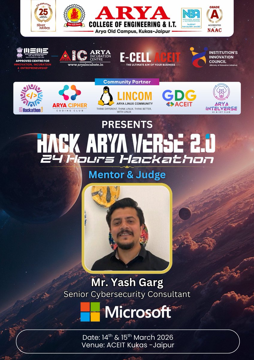 HACK ARYA VERSE 2.0 tweet media