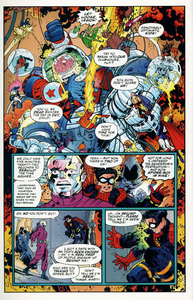 CoolComicArt's tweet photo. Spider-Boy Team Up (1997) art by José Ladrönn https://t.co/KEN5K1M6Cp