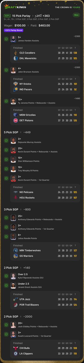 SC_FFB's tweet photo. 3/13 Sam’s Club Recap: 3-2 💰

✅ +375 NBA Boost
✅ +363 All Purpose Boost
✅ +273 Double Double Boost

2-0 on straight, 3-0 on lottos

🚨 20% off for the next 30 days with promo code MARCH 🚨
🔗 https://t.co/m75VBVcaG6 https://t.co/Pc6bb9TtTY