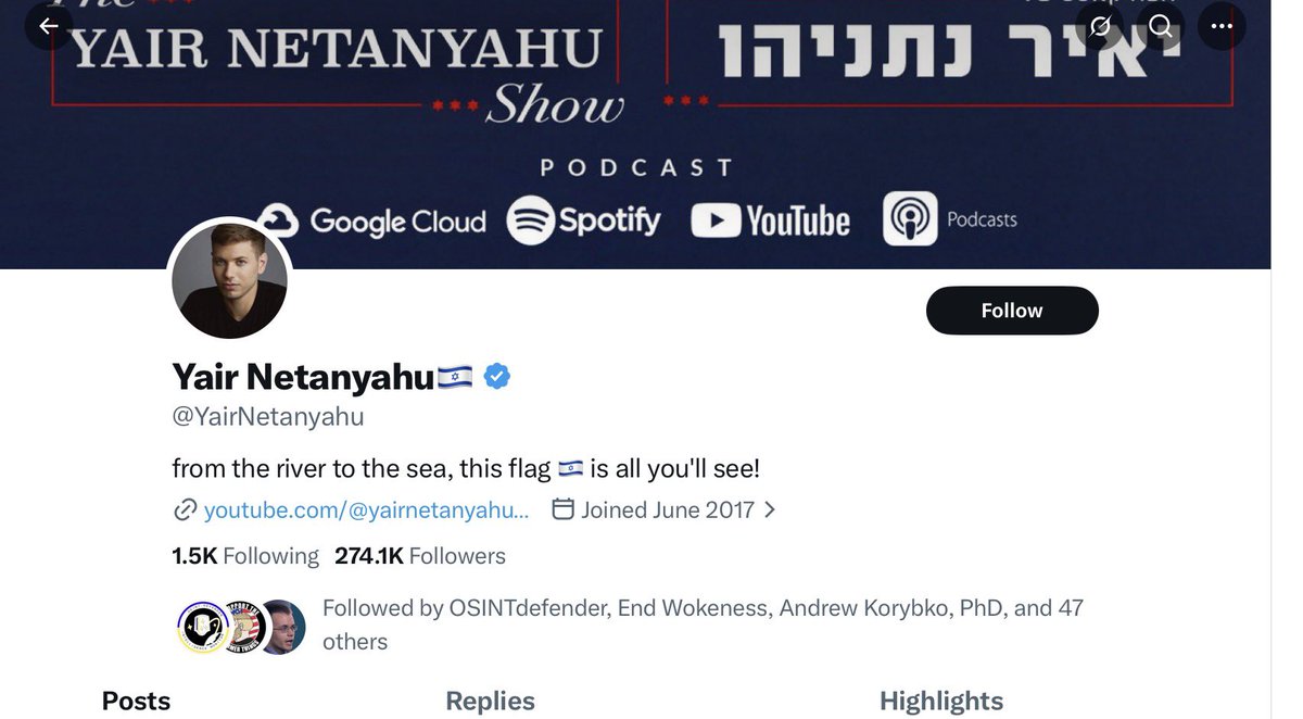 <a href="/YairNetanyahu/">Yair Netanyahu🇮🇱</a> , son of Benjamin Netanyahu > 
is a Twitter/X addict.
113’000 tweets since joining.
He tweets daily, with almost no exception.

He hasn’t tweeted for 5 days.

Something must have happened.