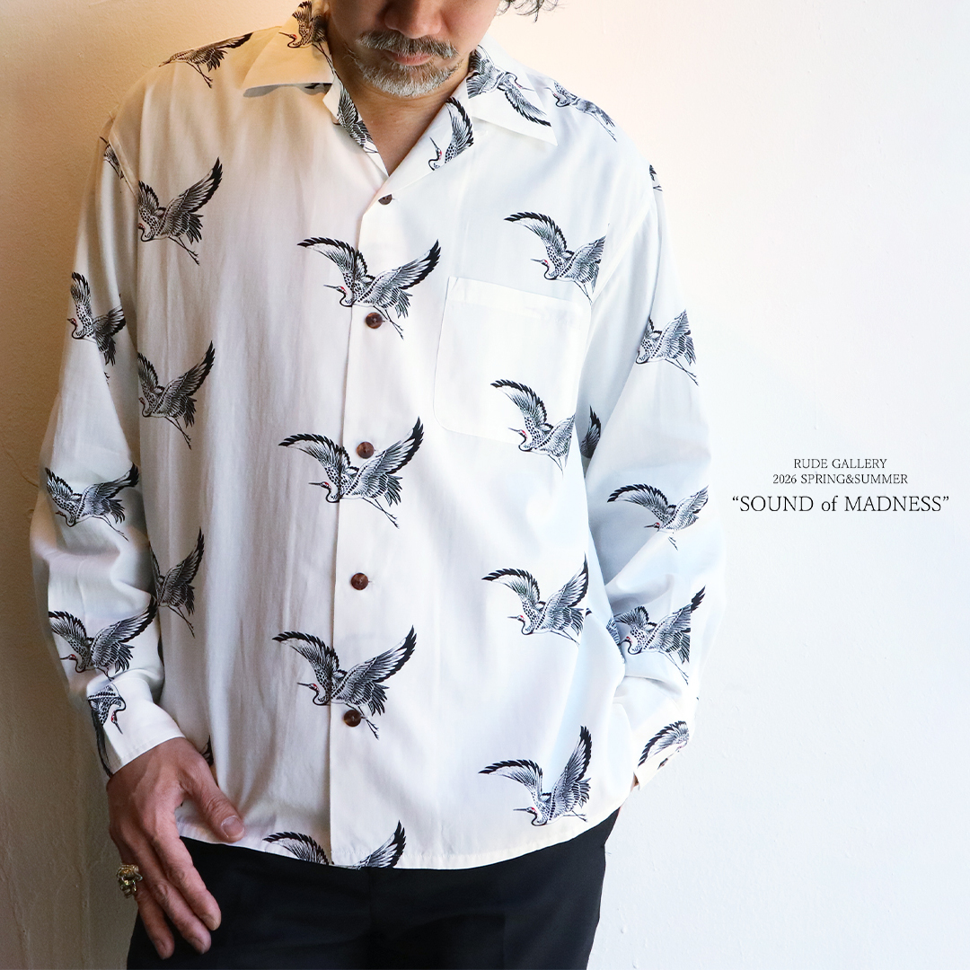 RUDE GALLERY TSURU ALOHA SHIRT シャツ □NEW ARRIVAL 