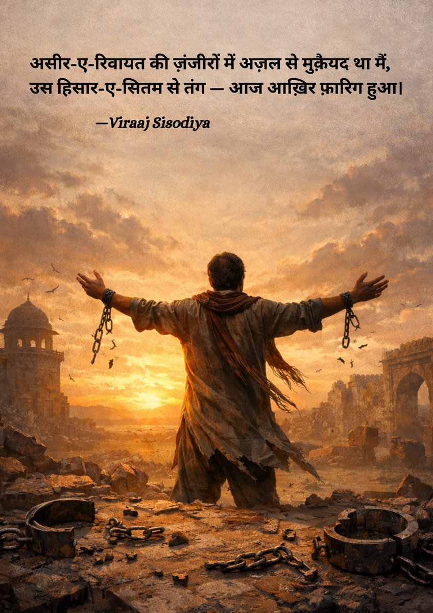 viraajsisodiya's tweet image. “रिहाई”

#YourQuote #Viraajsisodiya