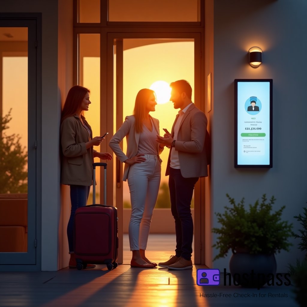 hostpassapp's tweet image. "✨ Say goodbye to check-in hassles! HostPass makes vacation rental arrivals smooth &amp;amp; stress-free. 🏡 Perfect for hosts &amp;amp; guests alike! #VacationRental #HostPass #SmoothCheckIn"  

(Character count: 178)
