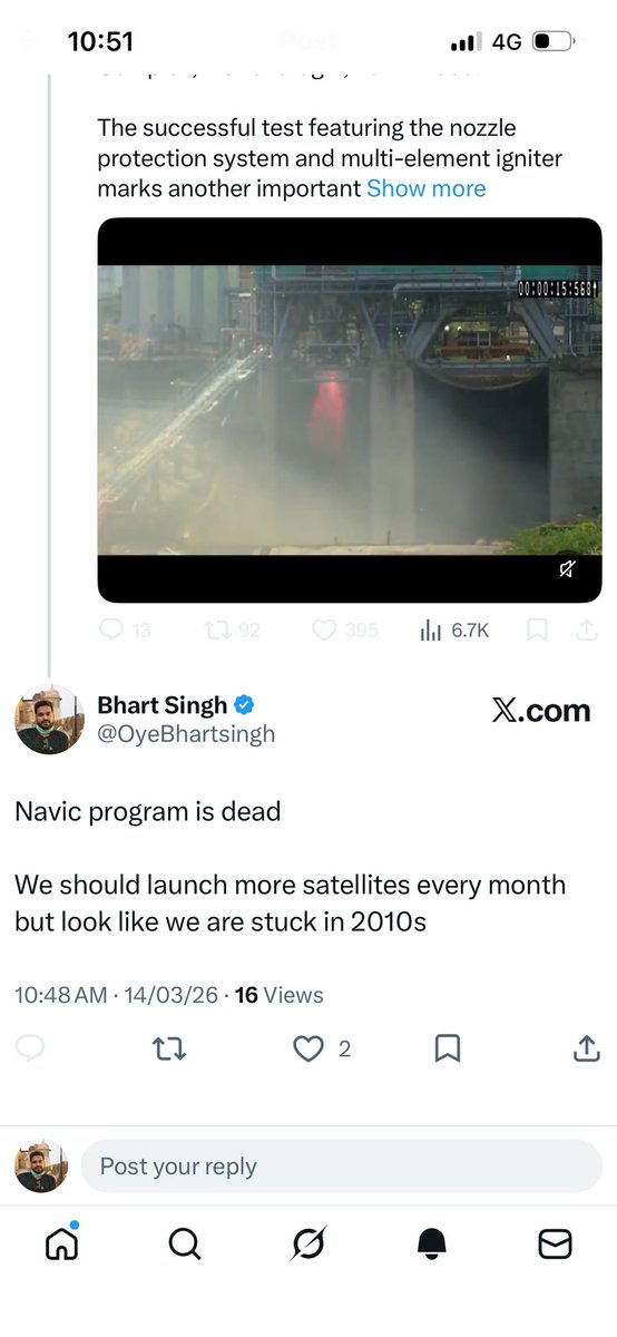 <a href="/DrJitendraSingh/">Dr Jitendra Singh</a> blocked me for criticising BJP government.

Navic is dead 
ISRO is not launching enough 

Why this government can’t take any criticism? If ISRO succeed, praise Modi and BJP, if ISRO fails, it’s not our job.