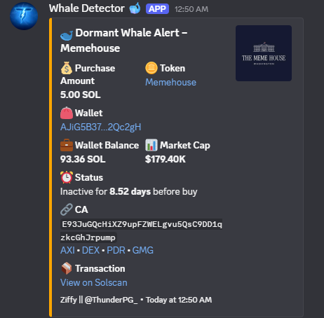 ziffysol's tweet photo. $Memehouse

180k -> 900k (5x) in minutes 

best bot out @ThunderPG_ https://t.co/yhiAHtBPme