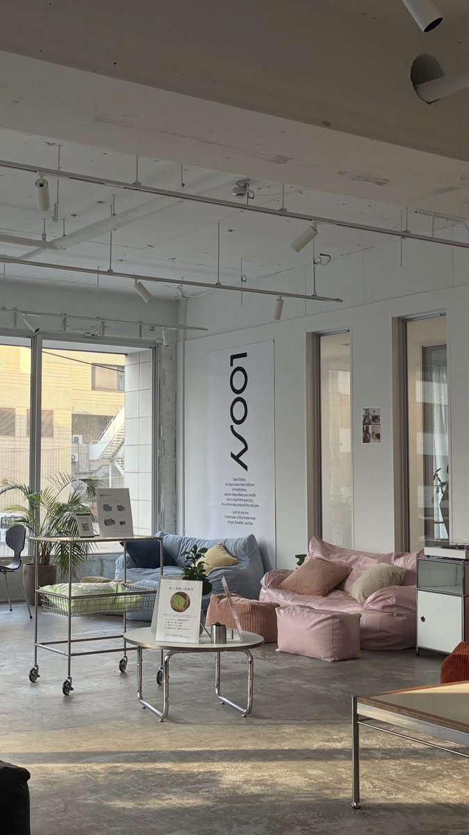 LOOSYの家具ってぜんぶかわいい...ビーズソファいつか買いたい🛋️🤍