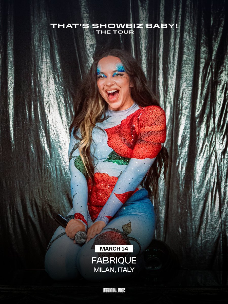 Milan TONIGHT! 🇮🇹 JADE brings THAT'S SHOWBIZ BABY! THE TOUR to Fabrique. Europe leg winding down with just 3 shows left. Who's going?

#ThatsShowbizBabyTour