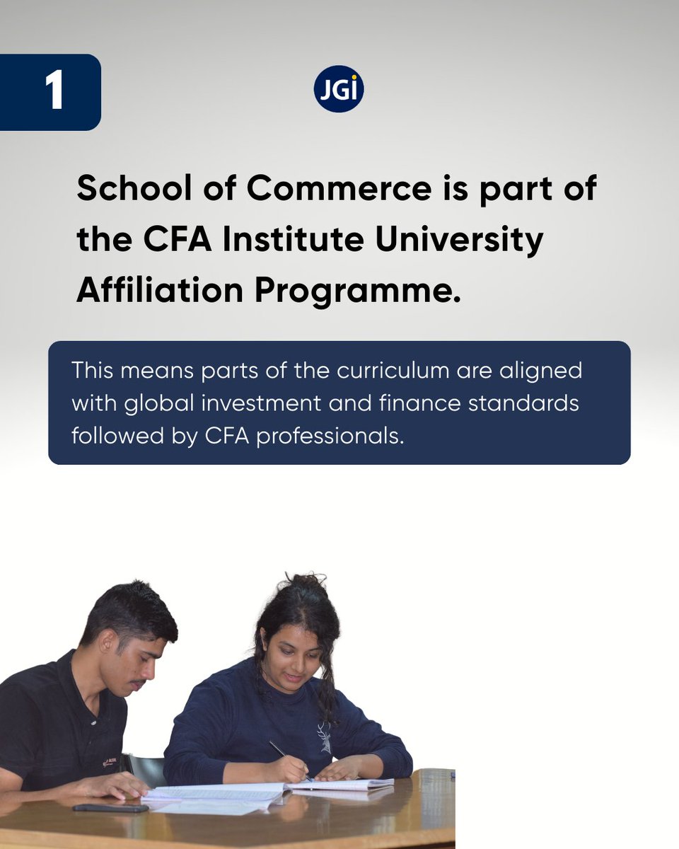 JainDeemedtbUnv's tweet image. Did you know? Students at the #SchoolofCommerce, JAIN (Deemed-to-be University) gain global exposure through CFA-aligned curriculum, international certifications like #ACCA, and early industry experiences.  
#JAINUniversity #CommerceStudents #FinanceCareers #CFAInstitute