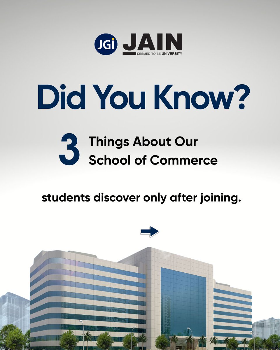 JainDeemedtbUnv's tweet image. Did you know? Students at the #SchoolofCommerce, JAIN (Deemed-to-be University) gain global exposure through CFA-aligned curriculum, international certifications like #ACCA, and early industry experiences.  
#JAINUniversity #CommerceStudents #FinanceCareers #CFAInstitute