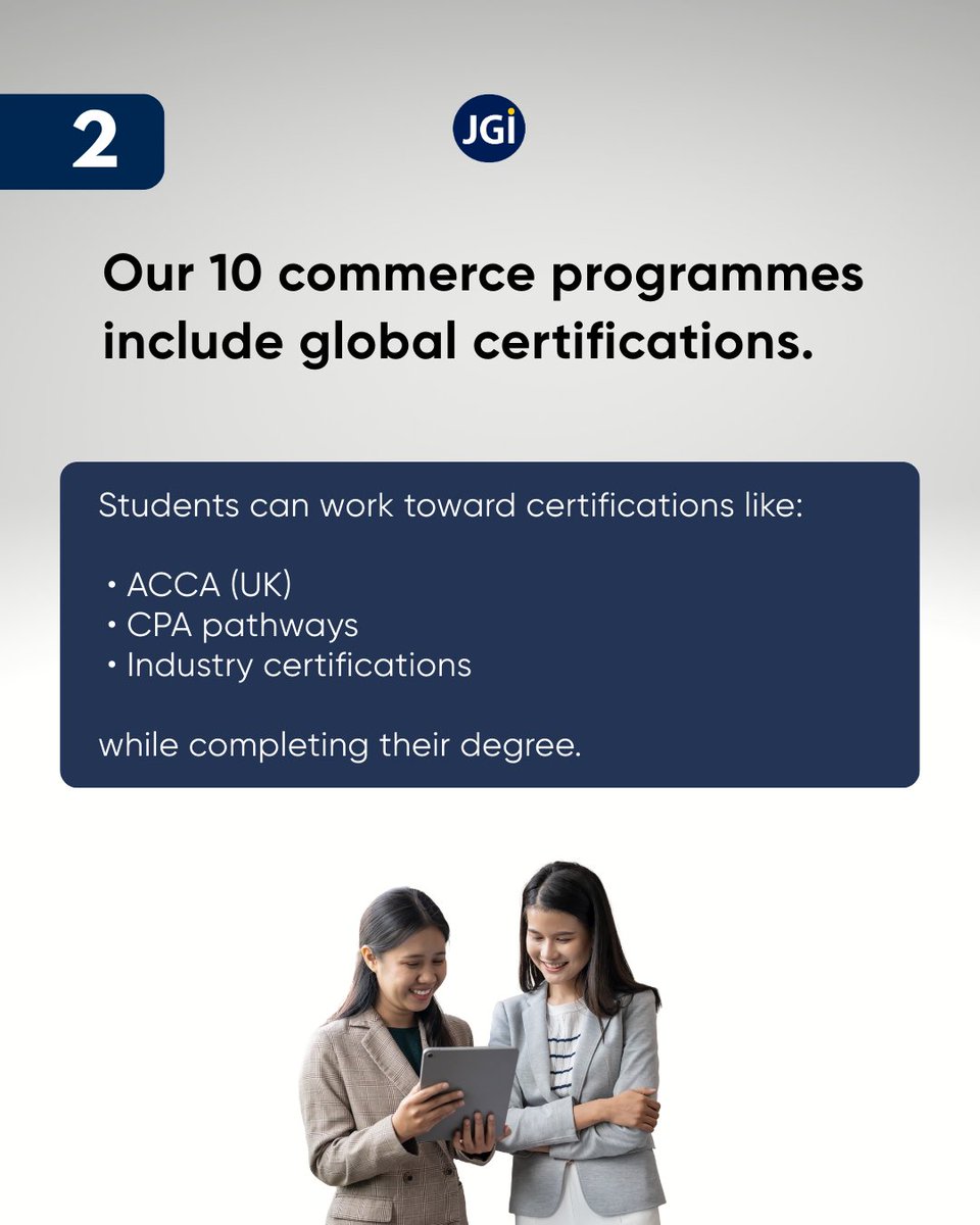 JainDeemedtbUnv's tweet image. Did you know? Students at the #SchoolofCommerce, JAIN (Deemed-to-be University) gain global exposure through CFA-aligned curriculum, international certifications like #ACCA, and early industry experiences.  
#JAINUniversity #CommerceStudents #FinanceCareers #CFAInstitute