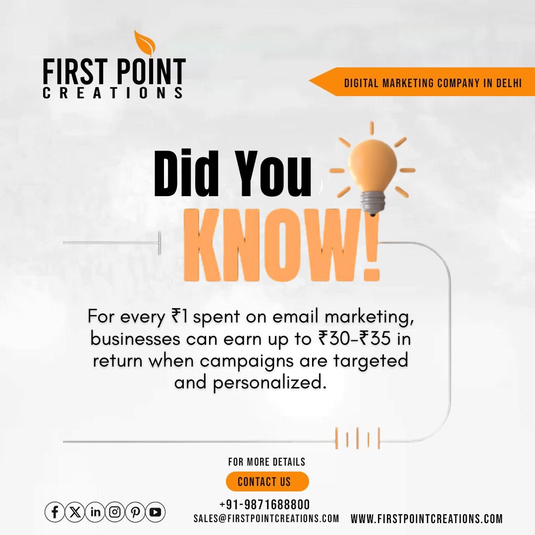 FirstCreat58663's tweet photo. Did you know email marketing is still one of the most powerful ways to connect with your audience? From personalized offers to regular updates, the right email strategy can help your business build trust, increase engagement, and boost conversions. https://t.co/Yn8Jtk1EXY