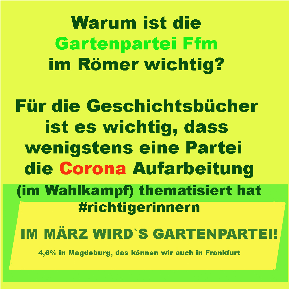Gartenpartei Frankfurt am Main tweet media