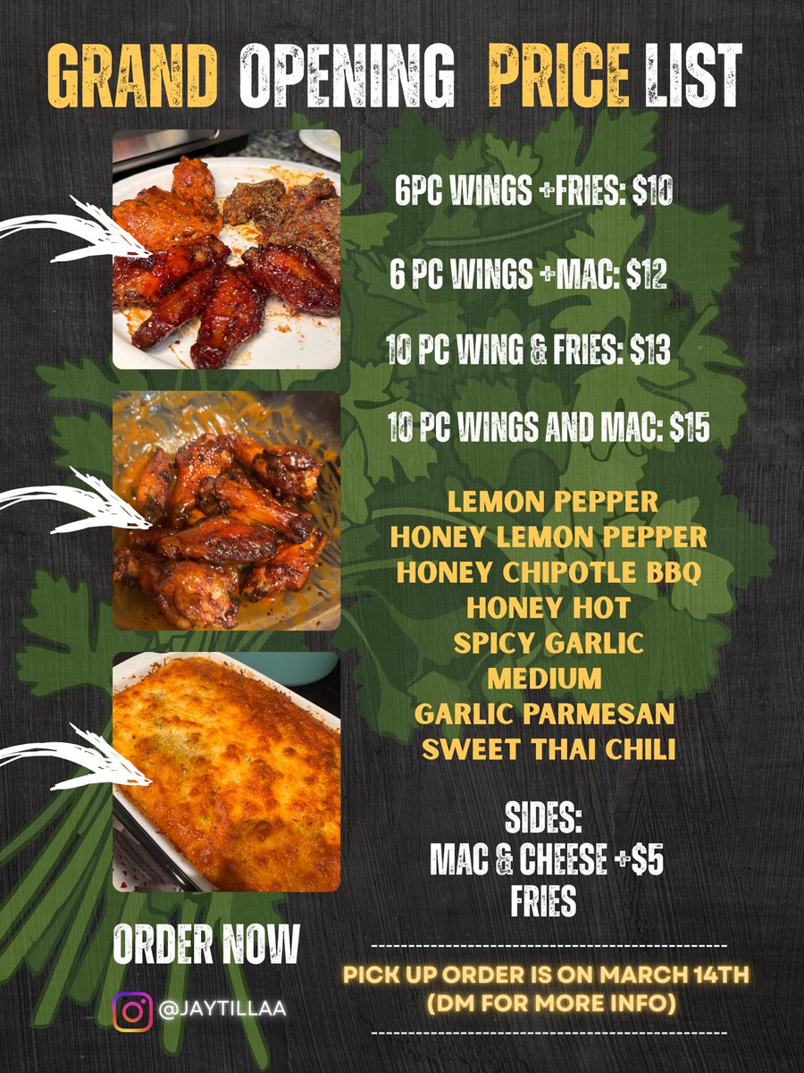 jaytillaa's tweet photo. WING SALE IN RALEIGH NC TOMORROW MARCH 14th SATURDAY !!!! DM ME 🫶🏽⭐️ https://t.co/RXrq73ED0N