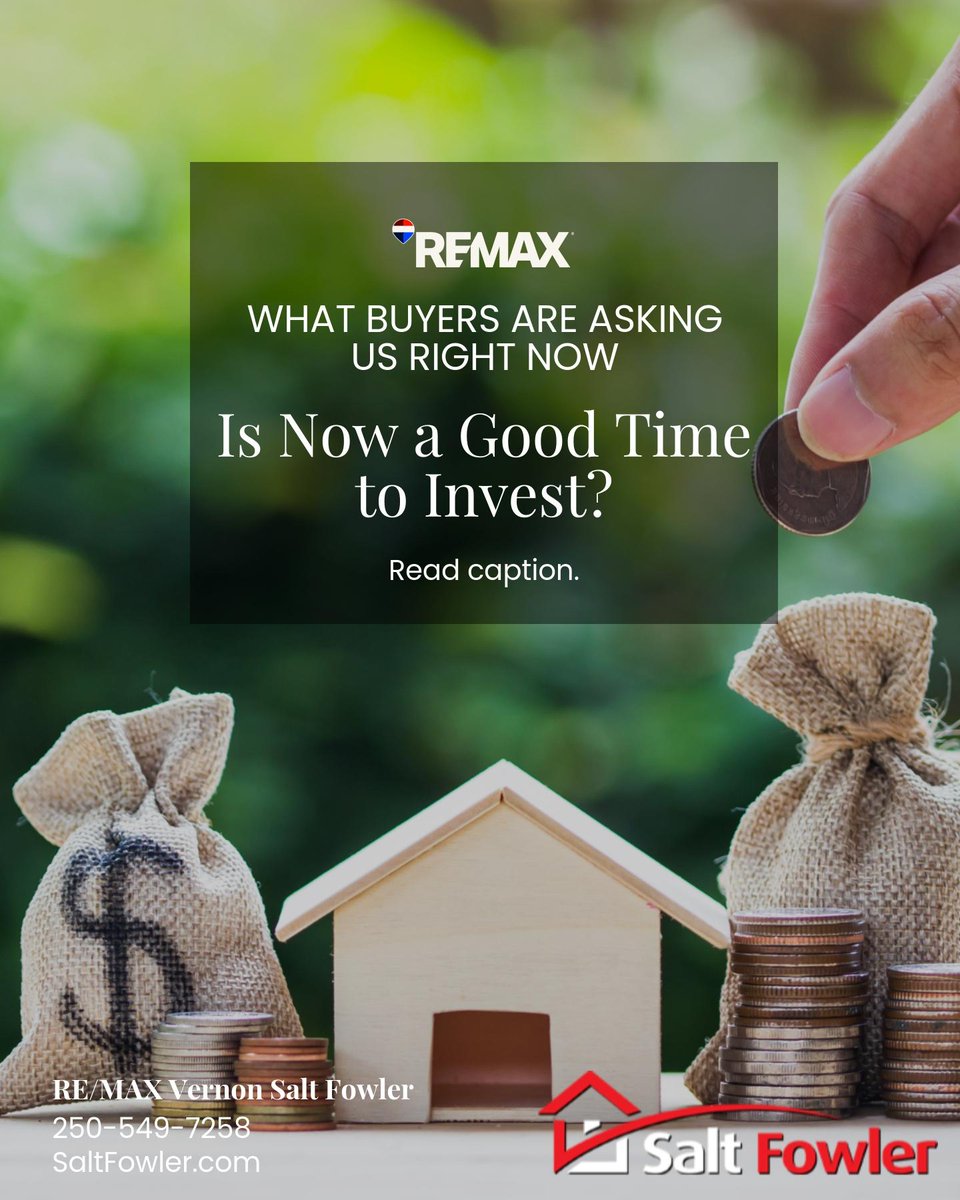 LisaSalt's tweet image. Some Buyers wonder if this is the right time to invest in real estate. Investment decisions are personal, but understanding the market context helps.

#JustAddSalt #SaltFowler #RemaxVernon #NorthOkanagan #OkanaganRealEstate