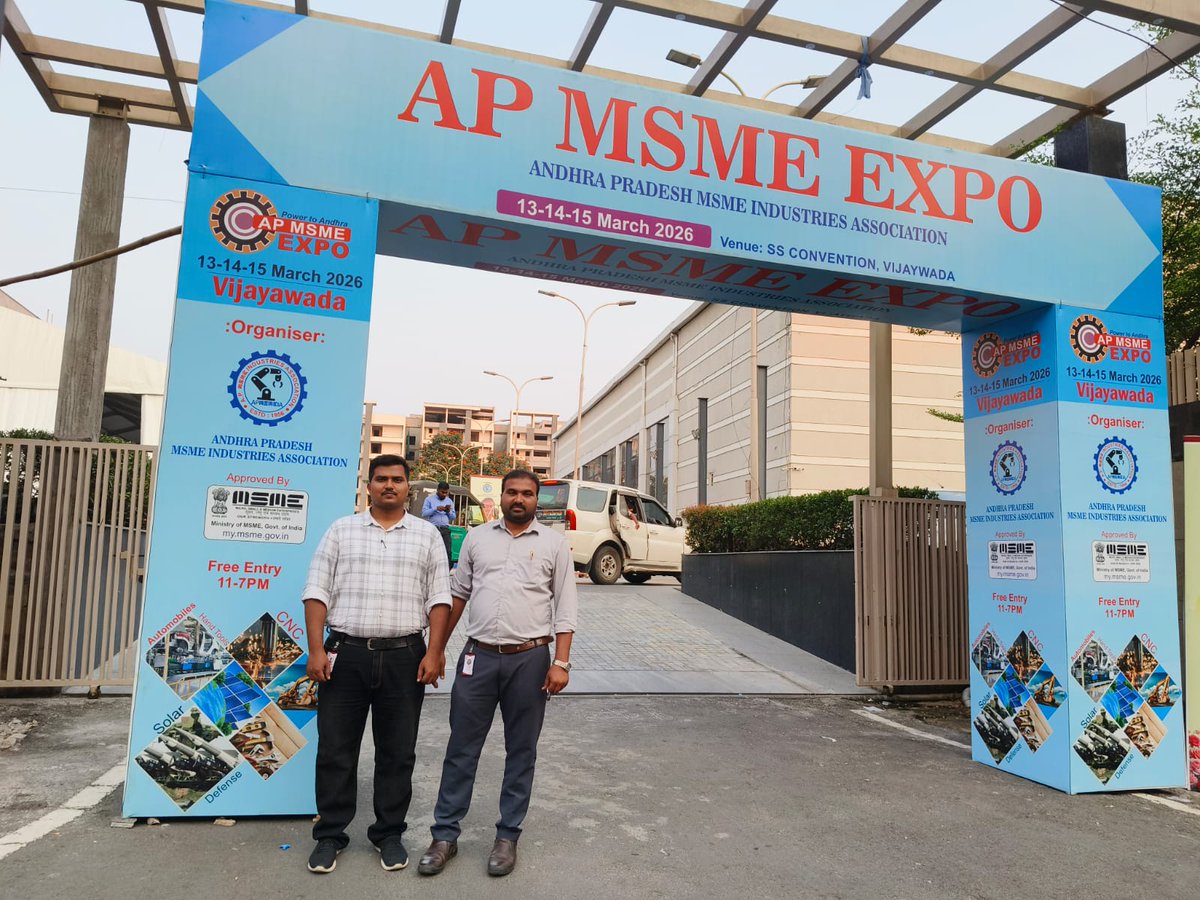 acic_kl's tweet photo. The ACIC – KL Startups Foundation team visited the AP MSME Expo 2026 at SS Convention, interacting with MSMEs and exploring sustainable innovations.

Appreciation to the Government of Andhra Pradesh for organizing this impactful platform.

#ACICKL #MSMEIndia #Innovation https://t.co/XPhkBTVneu