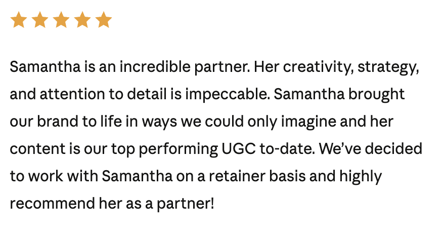 Sam | UGC creator tweet media