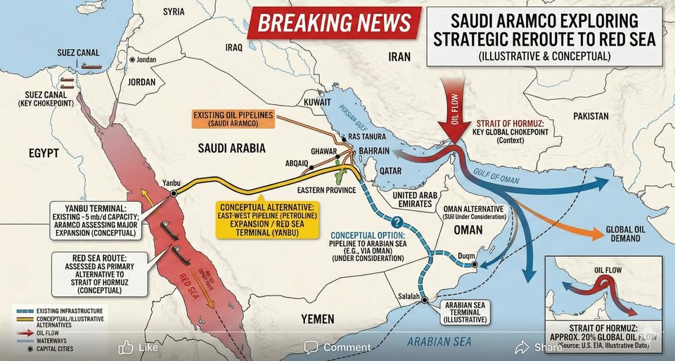 🚨🇸🇦🇦🇪 Saudi Arabia and United Arab Emirates activate bypass pipelines ...