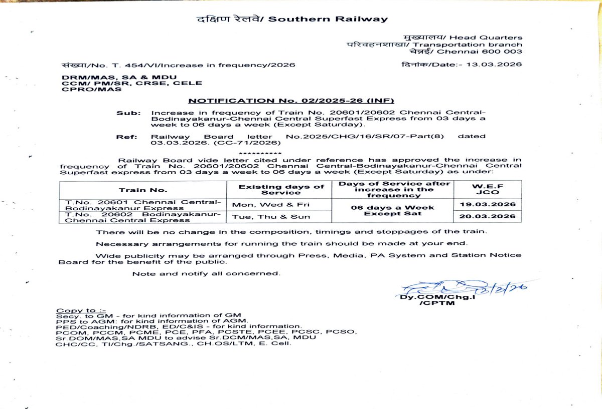 🚅TamilNadu Train Users🚆தமிழ்நாடு ரயில் பயனர்கள் tweet media