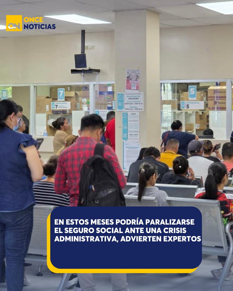 11_Noticias's tweet photo. Expertos advierten que el Seguro Social podría paralizarse en estos posibles meses por crisis administrativa y financiera, afectando las siguientes áreas. ⚠️🏥
👉 https://t.co/r9DS8S75qD
#SeguroSocial #Advertencias #Paralización #Crisis #Salud #Honduras https://t.co/gEVVDfWb7z