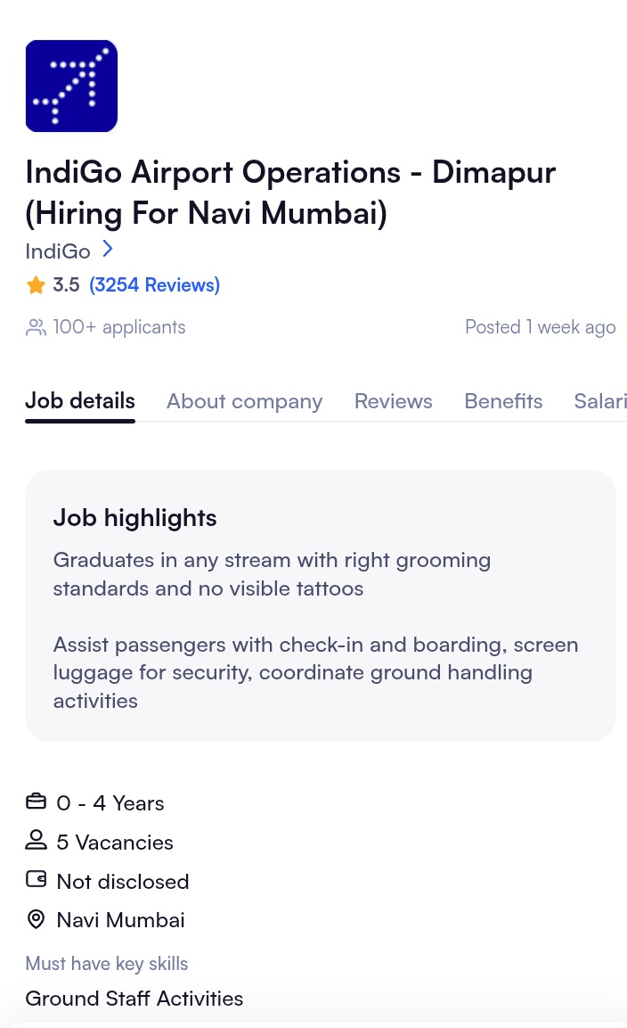 नवी मुंबई विमानतळाच्या नोकऱ्या त्या पण परप्रांतियांना ..त्याच्या राज्यात इंटरव्ह्यू...वाह रे सरकार.

आता मुख्यमंत्री आपला की परप्रांतातला. बाकीचे जे आपण निवडून दिलेत .ते तरी कस हे सहन करतात.

राज साहेब बरोबर बोलतात ...ह्यांना सुतासारखं सरळ केलं पाहिजे .

naukri.com/job-listings-i…