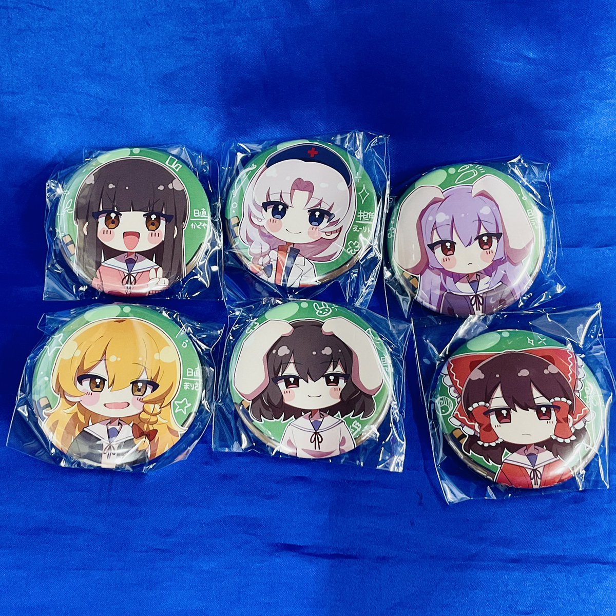 東方Project 学園えーりんの仲間たち(全6種) 缶バッジ』カプセルトイ