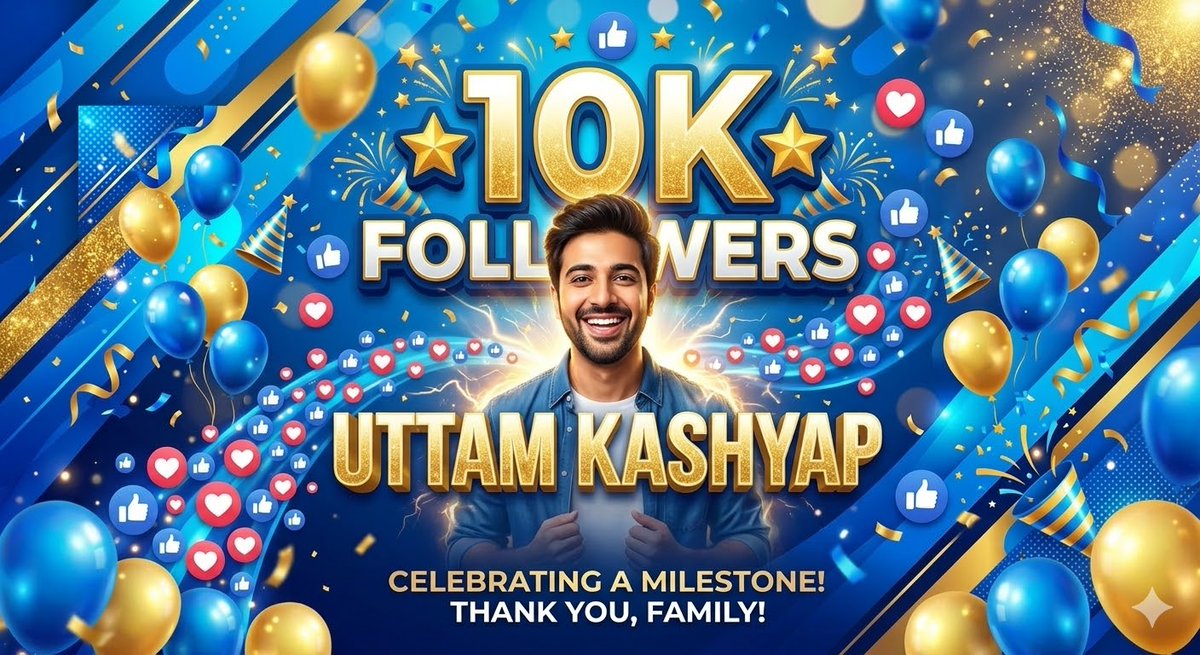 आप सभी के आशीर्वाद और सहयोग से फेसबुक पर 10K फोलोवर पूरे हुए आप सभी लोग ऐसे ही अपना आशीर्वाद बनाएं रखें ऐ सफर अनवरत आगे बढ़ता रहें.. बहुत बहुत आभार एवं धन्यवाद आप सभी का*..
