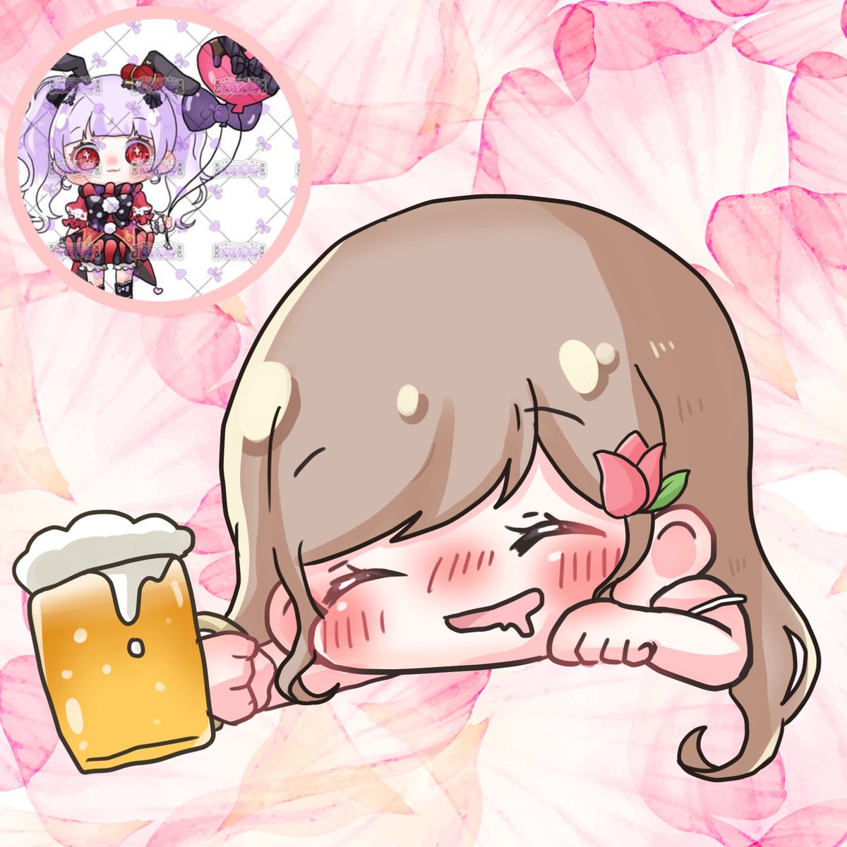はるまきちゃんから
可愛いほろ酔いイラストを
描いていいただきました(*¨*)💖

今回もありがとうございます✨

🌷<a href="/3Cqc2/">はるまきちゃん＠依頼受付中！</a> 
🏷️ #はるまきちゃんの具材