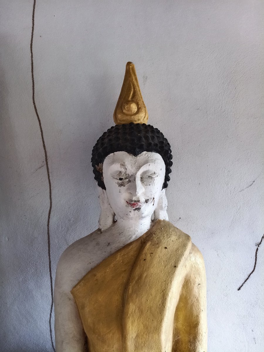 ของหาชมยากอีกอย่าง กับ พระพุทธรูปประทับนั่งพับเพียบ พระหัตถ์ 2 ข้างวางบนหน้าตัก ตีความยากเหมือนกันว่าจะเป็นปางอะไร