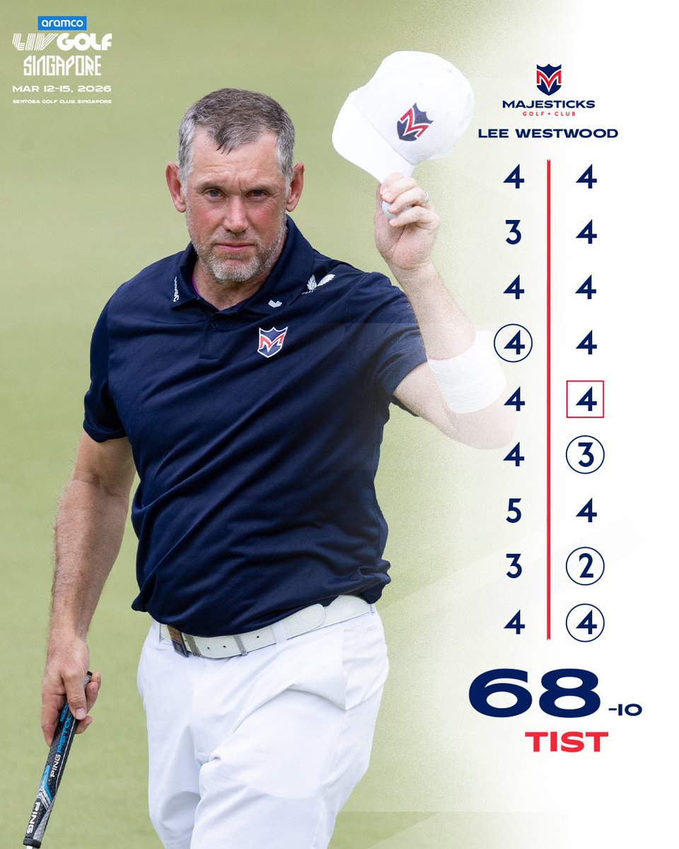Not the first time <a href="/WestwoodLee/">Lee Westwood</a> will be in the final group heading into Sunday…the final stretch🫡 #MajesticksGolfClub