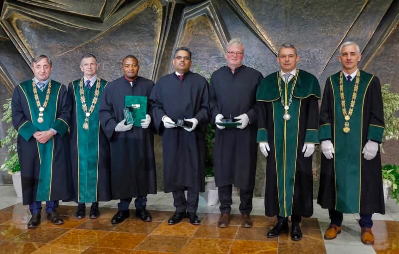 KasagamaAI's tweet photo. At the award ceremony of the Anthropocene Awards  by the Hungarian University of Agriculture and Life sciences,MATE.Three worthy and outstanding professors received the distinction accolade in  different categories, which were voted for by international jury and us students….1/3 https://t.co/54Kswo4GQO