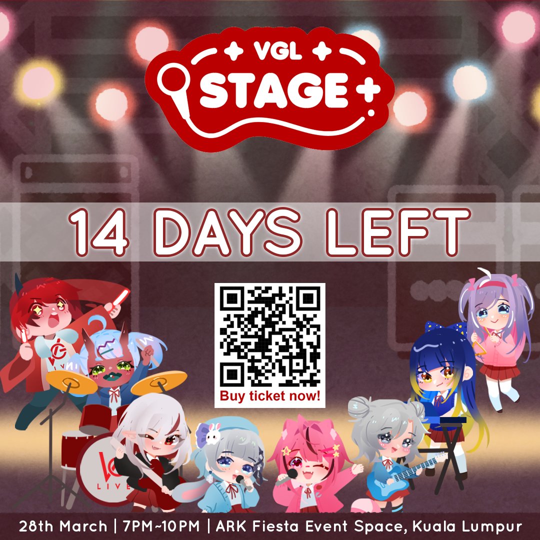 VGakuenLIVE's tweet photo. ‼️Counting Down: 14 Days Left‼️
Have you secured your seat to #VGLSTAGE yet? Don't wait too long, tickets are limited!!
Get your ticket here:
https://t.co/Unb4sFYfkP https://t.co/u2oo4qZGpP