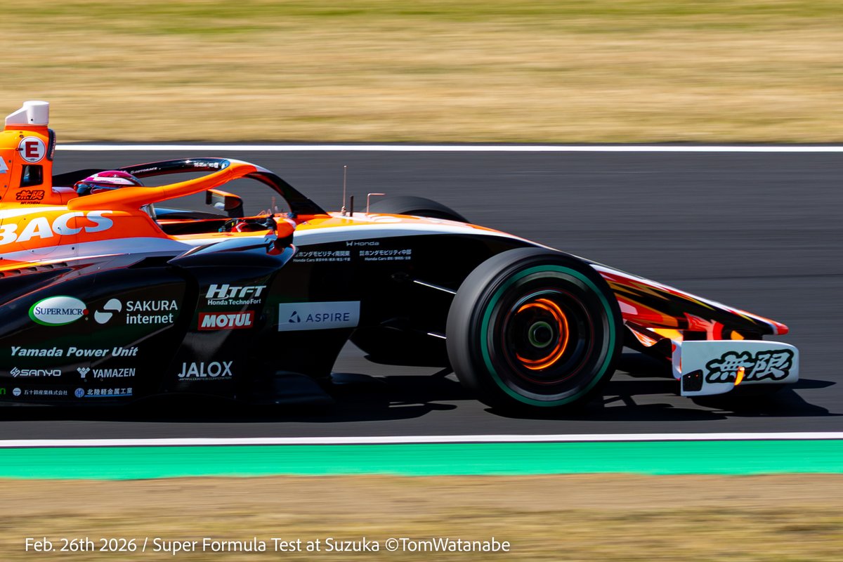 tom106_watanabe's tweet photo. 2026/2/25〜26 Super Formula 合同テスト in 鈴鹿
TEAM MUGEN AUTOBACS
No.16 野尻智紀選手
@Tomoki_Nojiri #野尻智紀 #TEAMMUGEN #SFormula #JAFGP #鈴鹿サーキット https://t.co/LDvmWv1FOv