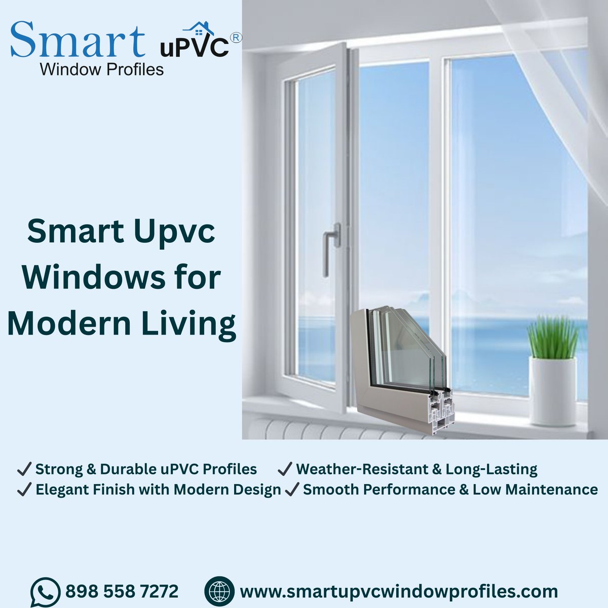 Smart uPVC Window Profiles for Modern Living Strong & Durable Weather ...