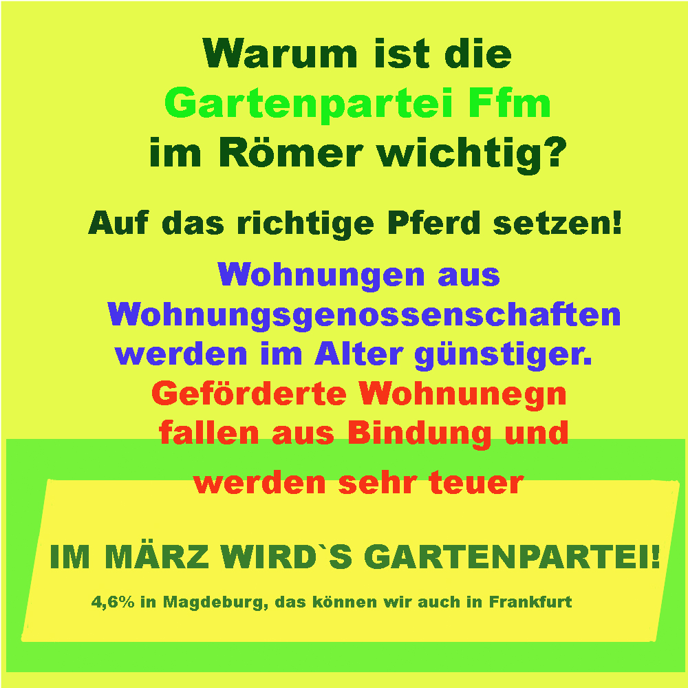 Gartenpartei Frankfurt am Main tweet media