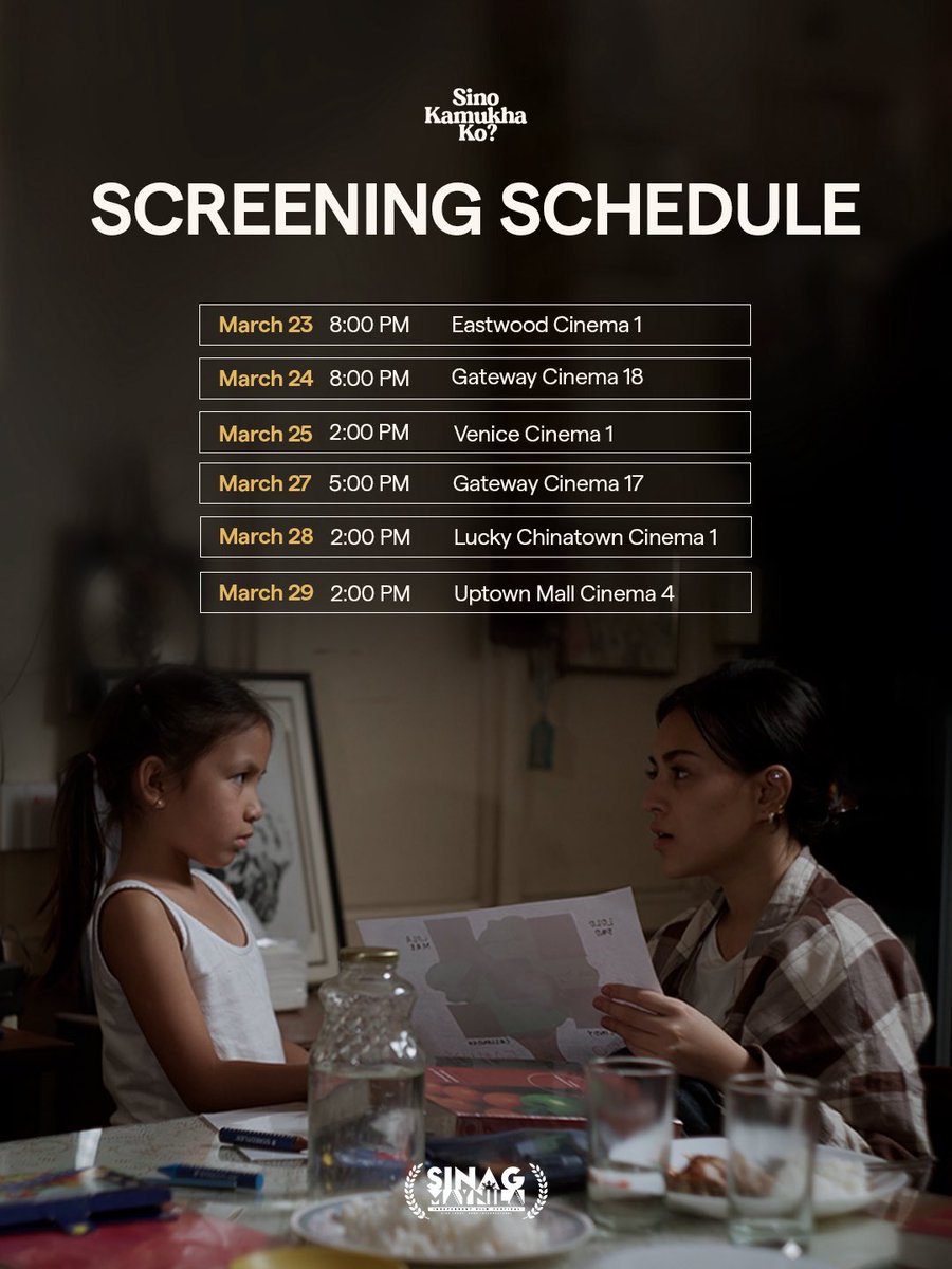 Sino Kamukha Ko? will be screened in select cinemas across Metro Manila from March 23 to 29! 🥹🌟 Please see post for the full screening schedule and let me know which one you’re going to! Hope to see you there 👋🏻❤️ #SinoKamukhaKoFilm