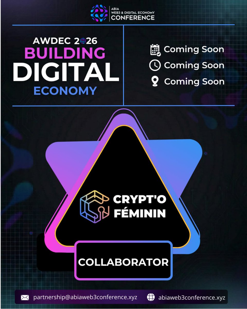 Aujourd'hui, nous vous rappelons que des collaborateurs exceptionnels et influents se joignent à nous pour AWDEC26.

C'est pourquoi @CryptoFeminin est présent. Fortement engagée à transformer l'écosystème numérique, elle sera en direct à AWDEC26 pour réunir de nombreux acteurs