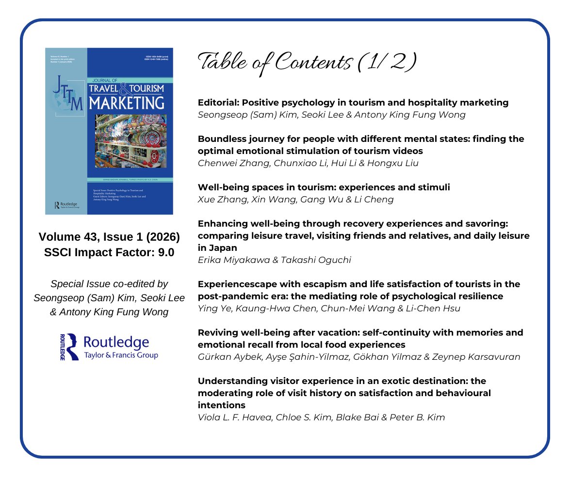 Journal of Travel and Tourism Marketing tweet media