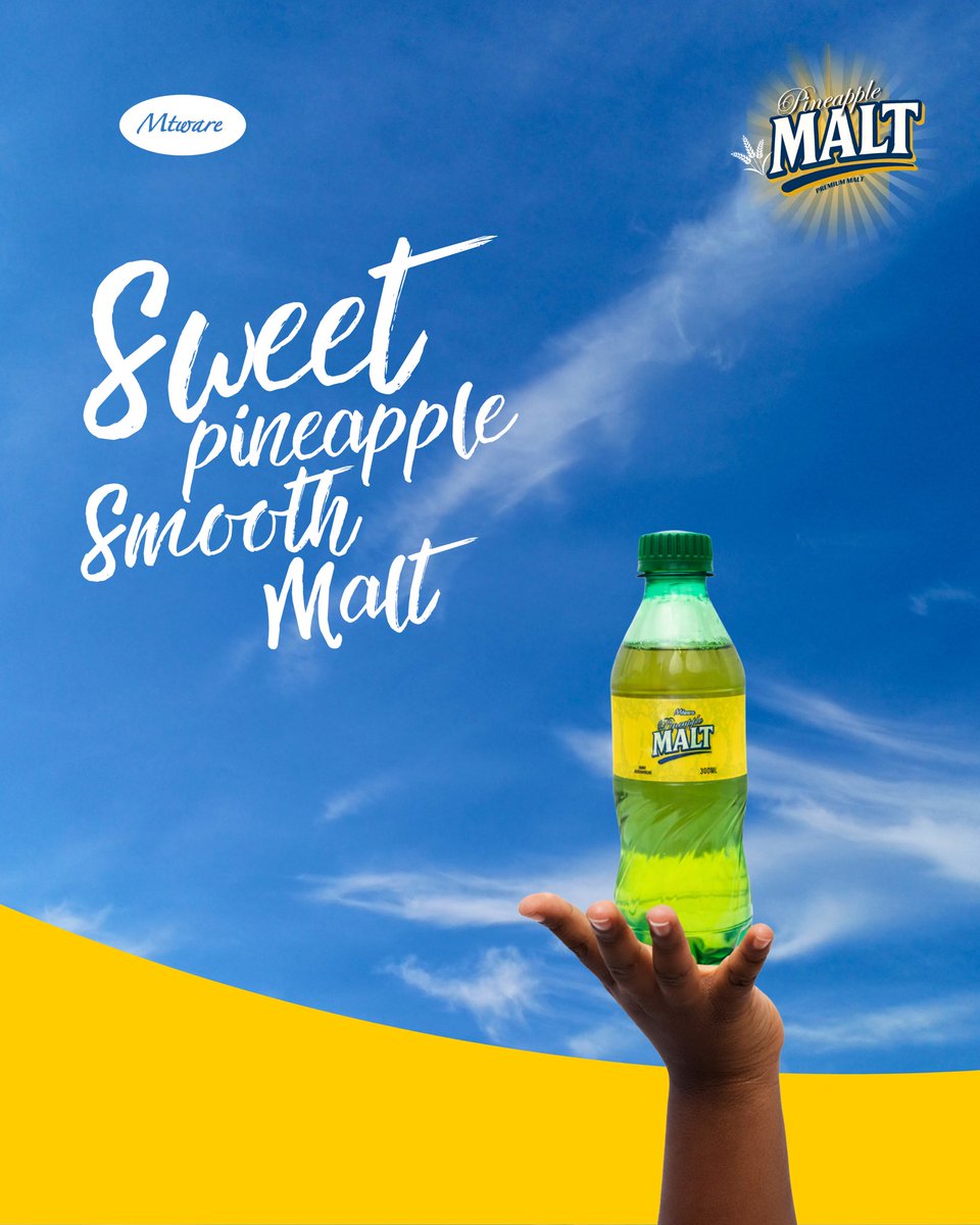 Mtwarebeverages's tweet photo. Sweet. Smooth. Refreshing.
That’s the taste of Mtware Pineapple Malt 

#mtwarebeverages #drinkmtware #mtwarepineapplemalt https://t.co/UkMrN4MTpu