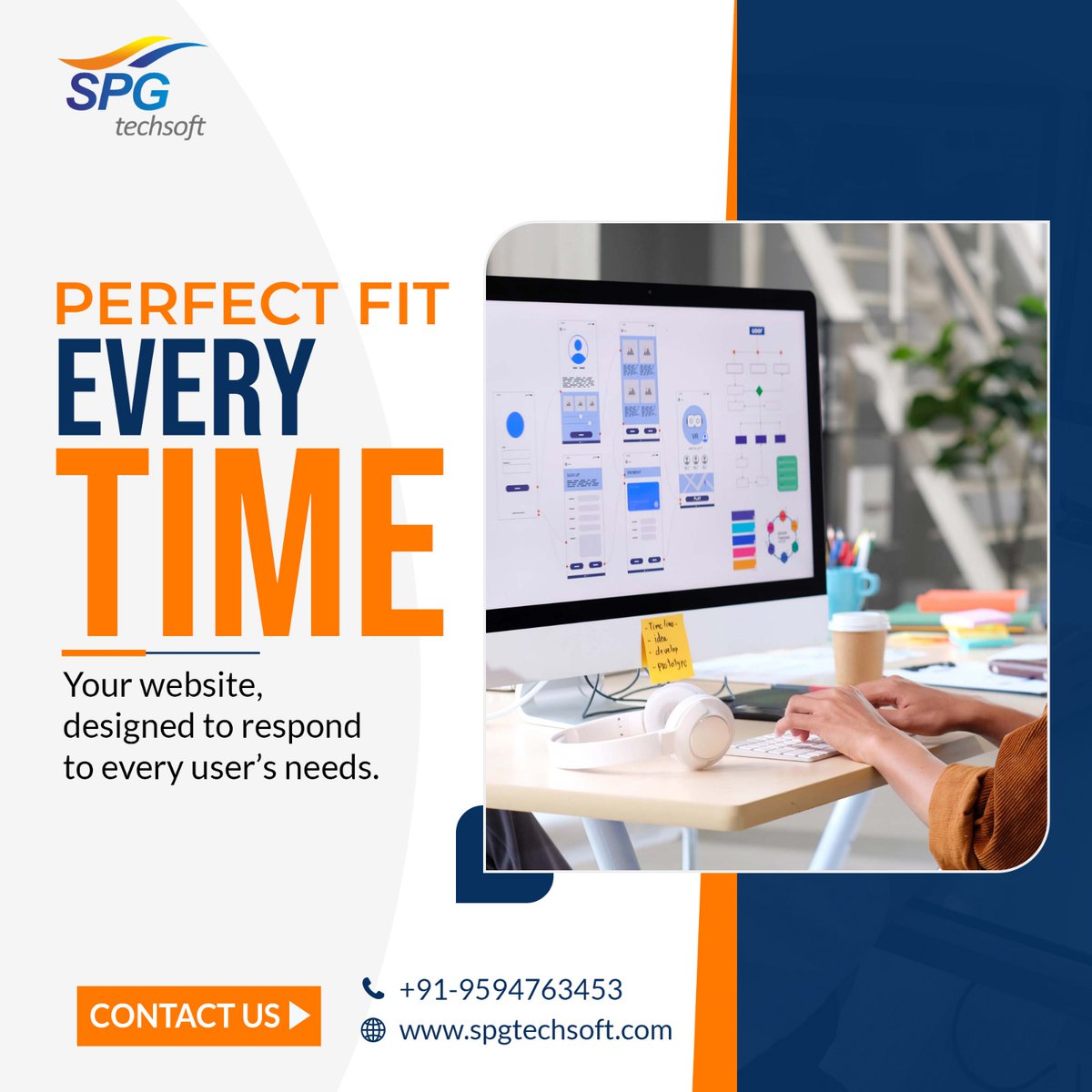 SPGTechSoft's tweet photo. Perfect Fit, Every Time
Your website, designed to respond to every user’s needs.

Visit @ https://t.co/SvyLY9vGtw

#spgtechsoft #webdesign #websitebuilder #webappdevelopment https://t.co/T5c6ci6byU