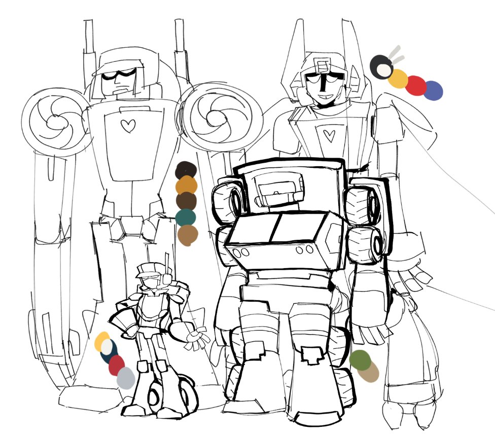 the Supplybots, autobot ocs who get sent on missions to move things around. cargo. supplies. units. you know.
 Theyre kind of lame.